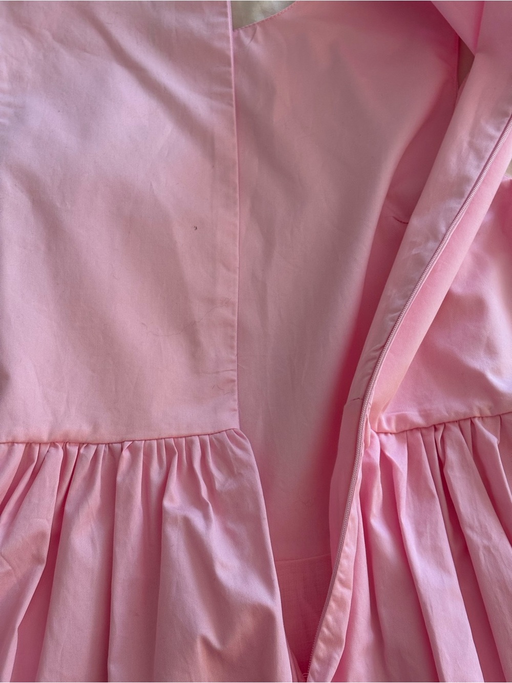 ZARA Light Pink Sleeveless Gathered Waist Dress - Picture 5 of 5